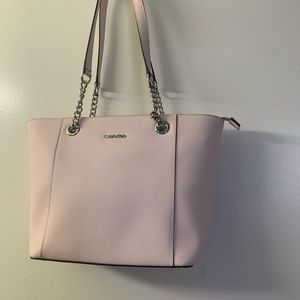 Calvin Klein purse, silver chains, brand new